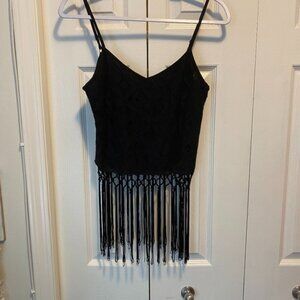 Tank top with fringe